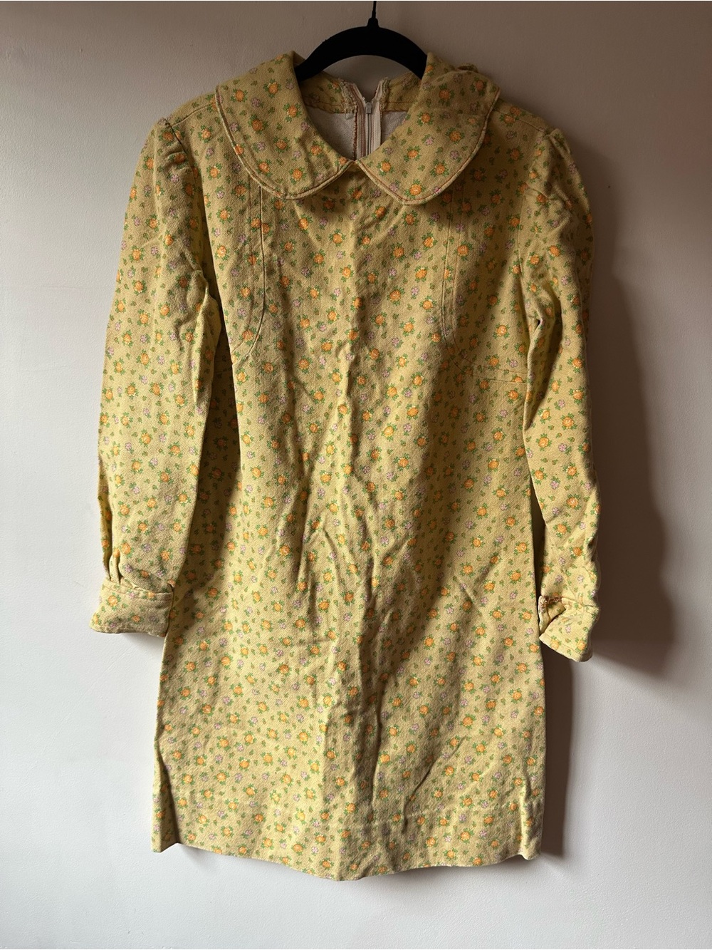 Vintage 70s Handmade Ditsy Floral Mini Dress
